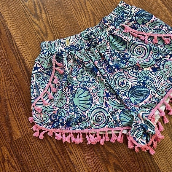 Simply Southern Shorts Womens S/M Seashell Print Tasseled Trim Brief Liner Beach - Picture 3 of 9